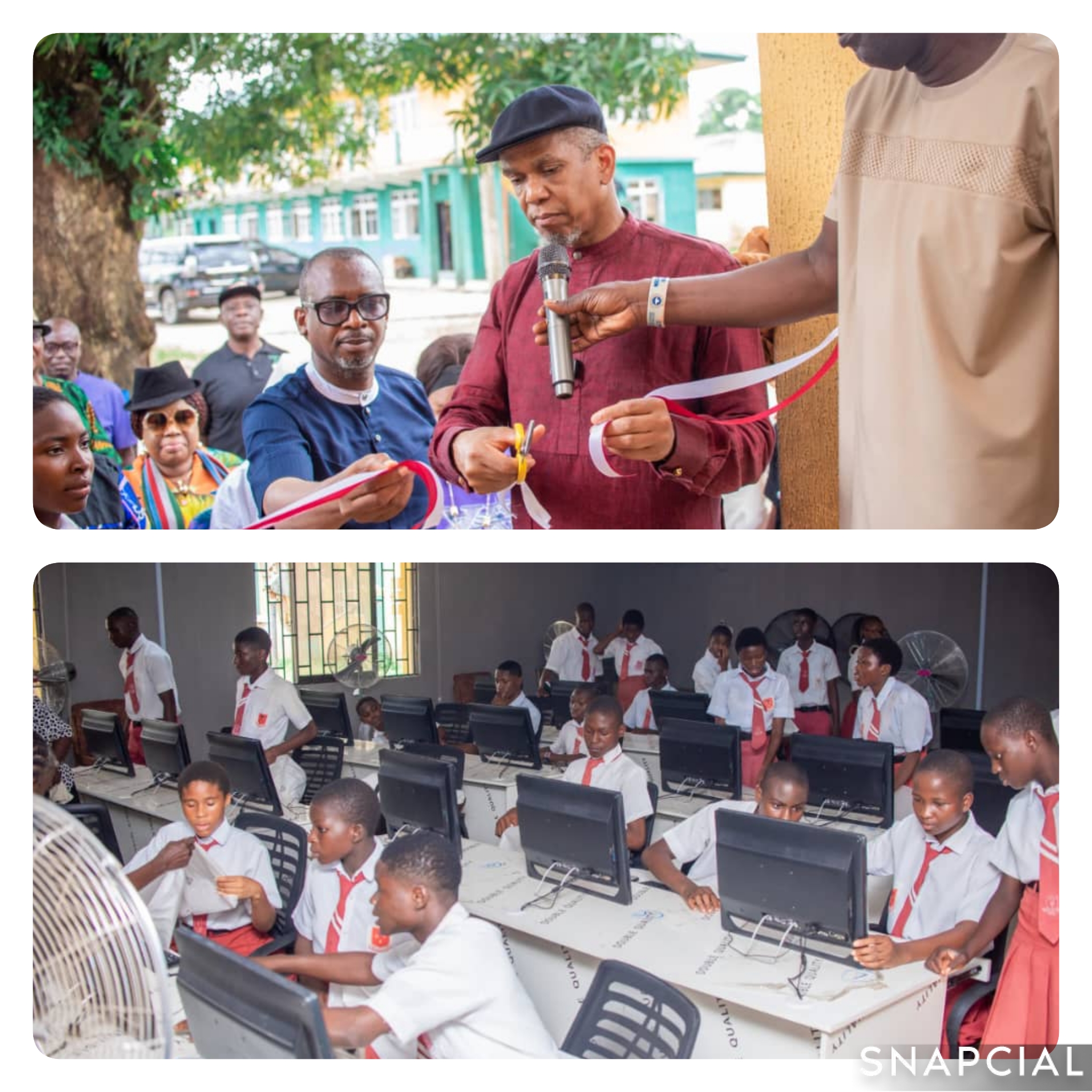 Senator Dafinone Commissions ICT Centres, Technical Equipment for Schools in Delta Central