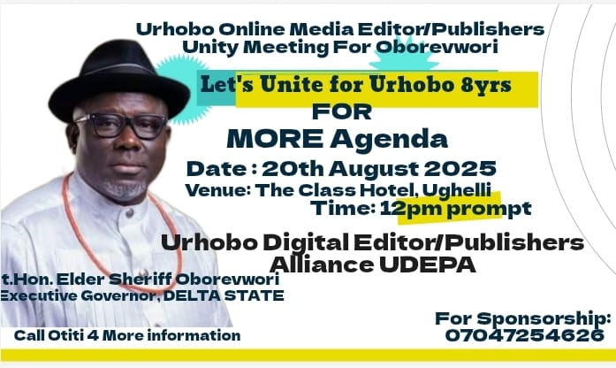 UDEPA Rallies Support for Gov. Oborevwori’s MORE Agenda Beyond 2027