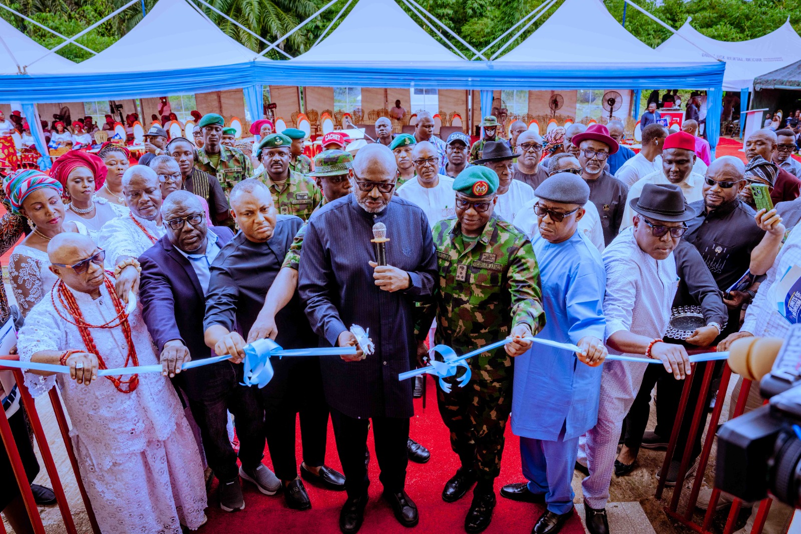 Oborevwori Inaugurates 30 Housing Units For Soldiers in Delta