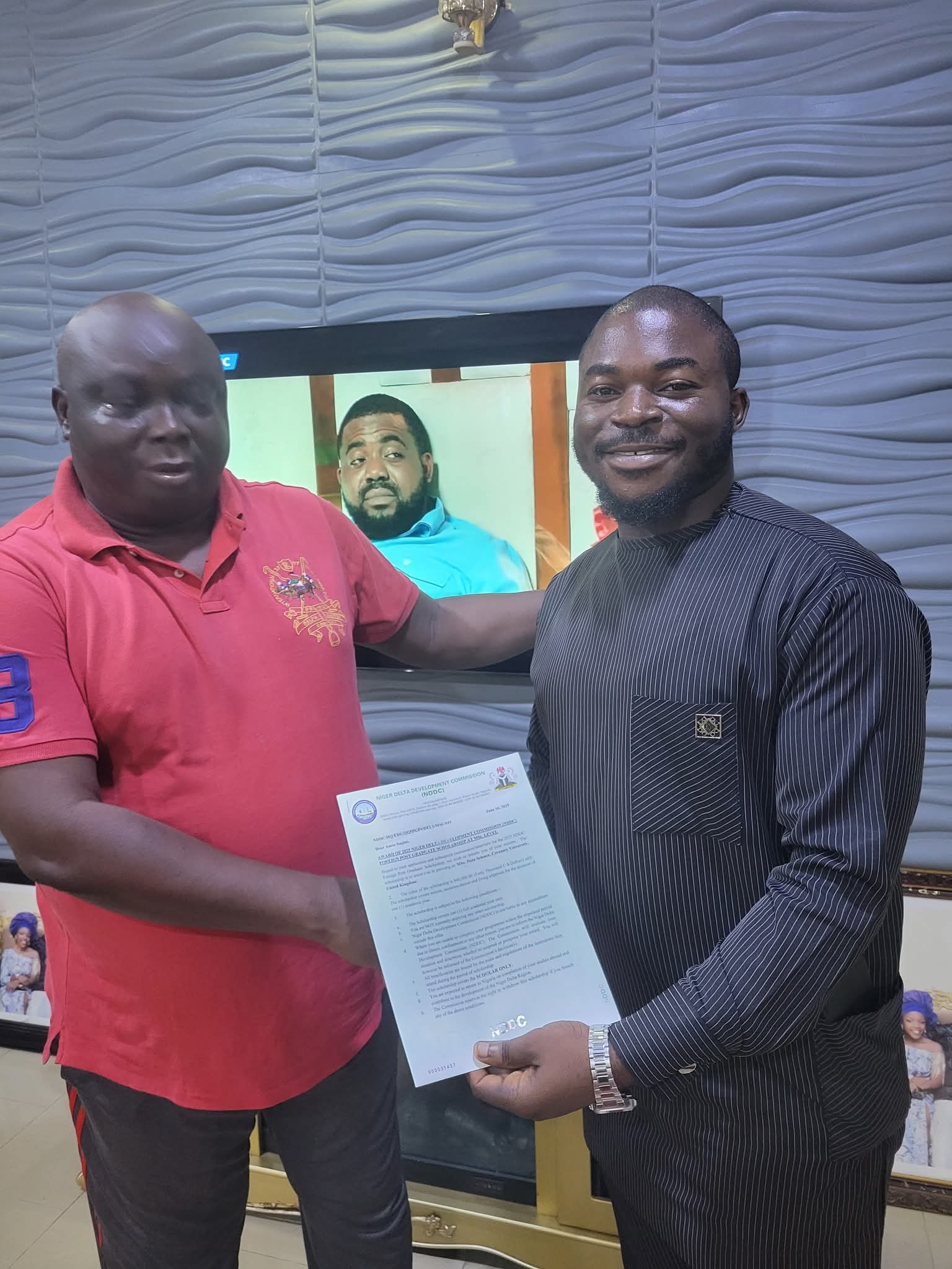 Erhiatake Ibori-Suenu Presents NDDC Sponsored Foreign Scholarship Award Letters to Constituents